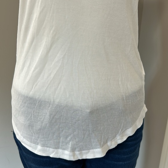 Zadig and Voltaire Shirt Tam Gold Tank Top Hand Painted Modal White Sz S NEW - Picture 6 of 14
